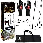 IPROUDER Dutch Oven Lid Lifter, Dutch Oven Lid Stand, Heat Resistant Gloves, Scissor Tongs, Pot Stand, Trivet for Camping, Du