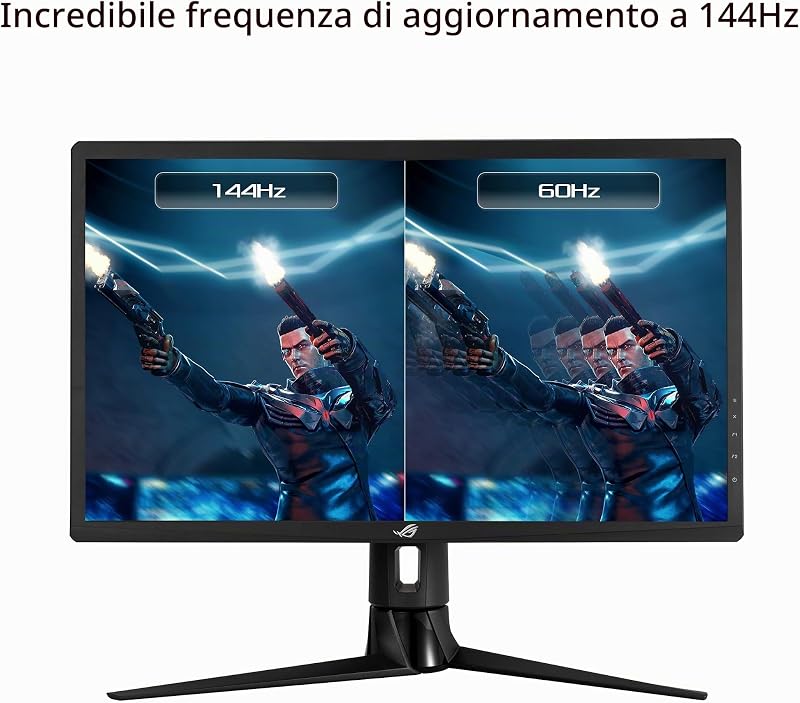 ROG Strix XG27UQR Monitor Gaming 27”, 4K (3840x2160), 144Hz, IPS, Tempo Di Risposta 1ms, G-SYNC, DisplayHDR 400, Display Stream Compression, DCI-P3 90percento, Posizione Regolabile, Nero