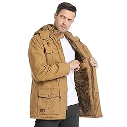 CHEXPEL Men's Thick Winter Jackets with Hood Fleece