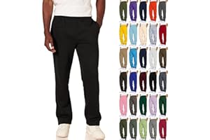 Pantalon de survêtement ample en polaire pour homme - Jambe large - Décontracté - Pantalon de jogging décontracté avec cordon