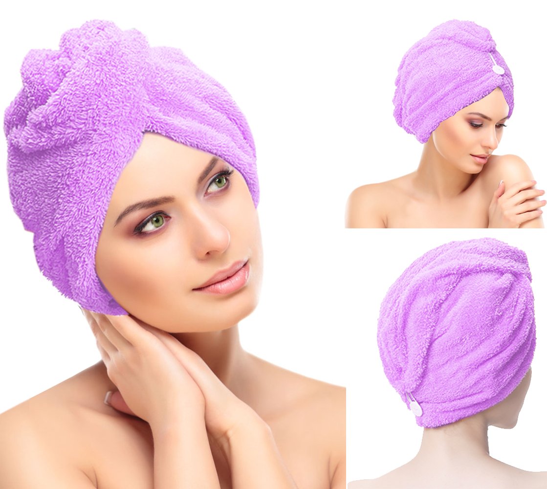 Sinland Hair Drying Towel Microfiber Fast Drying Hair