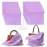 12 Pack Dust Bags for Handbags, Silk Cloth Bag With Drawstring Large Travel Storage Pouch for Handbag Purse Shoes Boots