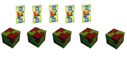 Virgo Toys Matchup & I Qube Puzzle (Combo) - Pack of 5