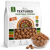 Textured Vegetable Protein Chunks 1.2 lb Vegan Meat Substitute | 12g protein per serving, unflavored soy protein chunks, vega