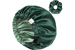 YANIBEST Double Layer Satin Bonnet Silk Bonnet Adjustable Hair Bonnet for Sleeping Hair Bonnets for Women Curly Natural Hair