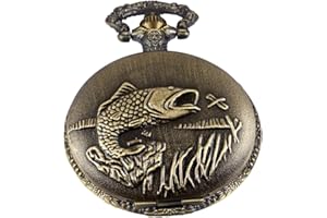 Whodoit Mens Quartz Pocket Watch Green Eyes Round Case Shape Pendant Necklace Pocket Watch