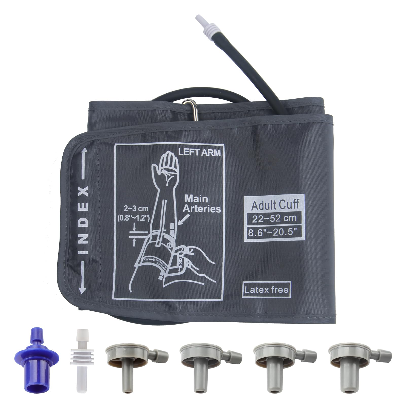 Extra Large Blood Pressure Cuff, Blood Pressure Monitor Extra Large Cuff, Adjustable XL Blood Pressure Cuff for 22-52cm Big Arm, Compatible with Omron BP Monitors