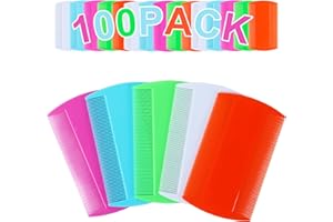 RMERVE 100 Pcs 5 Colors Double Side Tooth Pet Flea Comb Bulk for Cats Dogs Lice and Tick Comb for Small Cats Dogs Kitten Indo