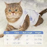ANWA Cat Recovery Suit Breathable Cat Surgery Jumpsuit for Abdominal Wounds view 2