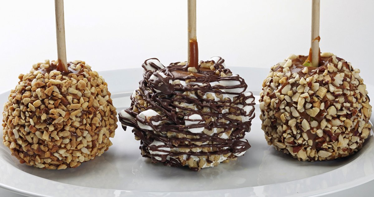 Caramel Apple Rolled in Roasted Nuts (Pack of 3 Candy Apples) Buy