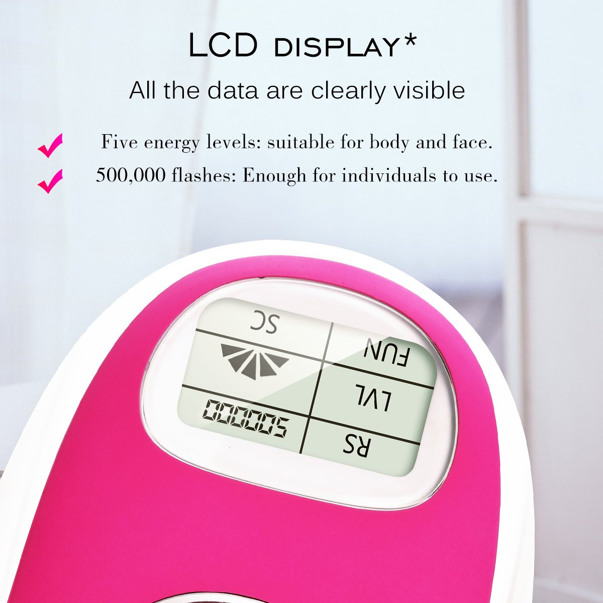 IPL Hair Removal System Veme 500,000 Pulses for Women & Man - Permanent Results on Face and Body