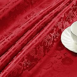 Cobedzy Red Satin Fabric by The Yard - 1 Yard 60