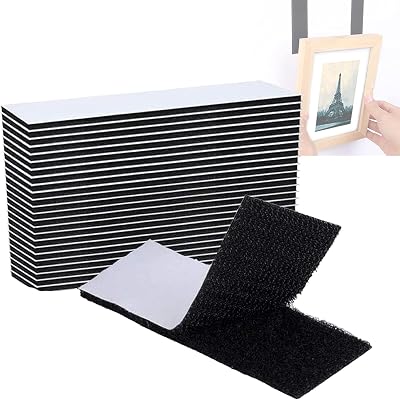TRLREQ 18 Pcs Tape Self Adhesive Hook Loop Strips Heavy Duty Wall Fastener