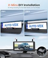 AUTO-VOX 7.2 inch Solar Wireless Reversing Camera with DVR Loop 1080P view 2
