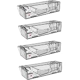 Victor Live Catch Mouse Trap - 4 Traps - M337SR-4 - Live Catch and Release Trap for Mice - Humane Mouse Traps - Clear Design - Humane, Easy to Use - 4 Pack