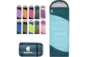 GEERTOP Backpacking Sleeping Bag for Camping, Lightweight Sleeping Bags for Adults Kids Summer Warm Cold Weather Hiking Travel