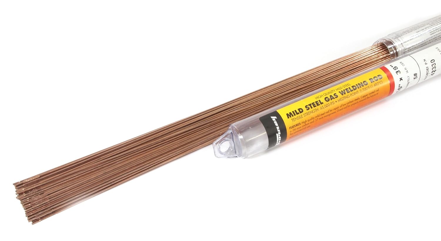 Forney 42330 Copper Coated Brazing Rod, 1/16Inchby36Inch, 5Pounds