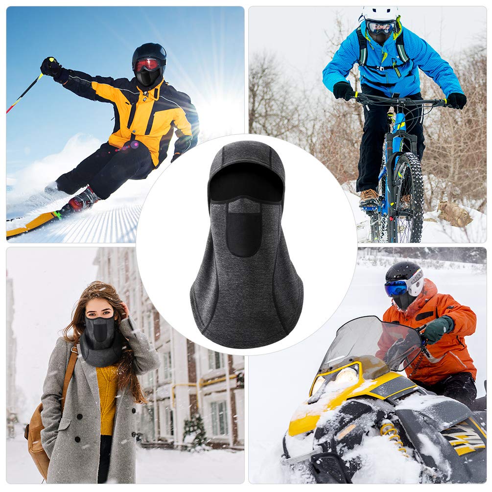 VBIGER Winter Balaclava Face Mask Windproof Ski Mask Cold Weather Face Mask for Men Women (Black)