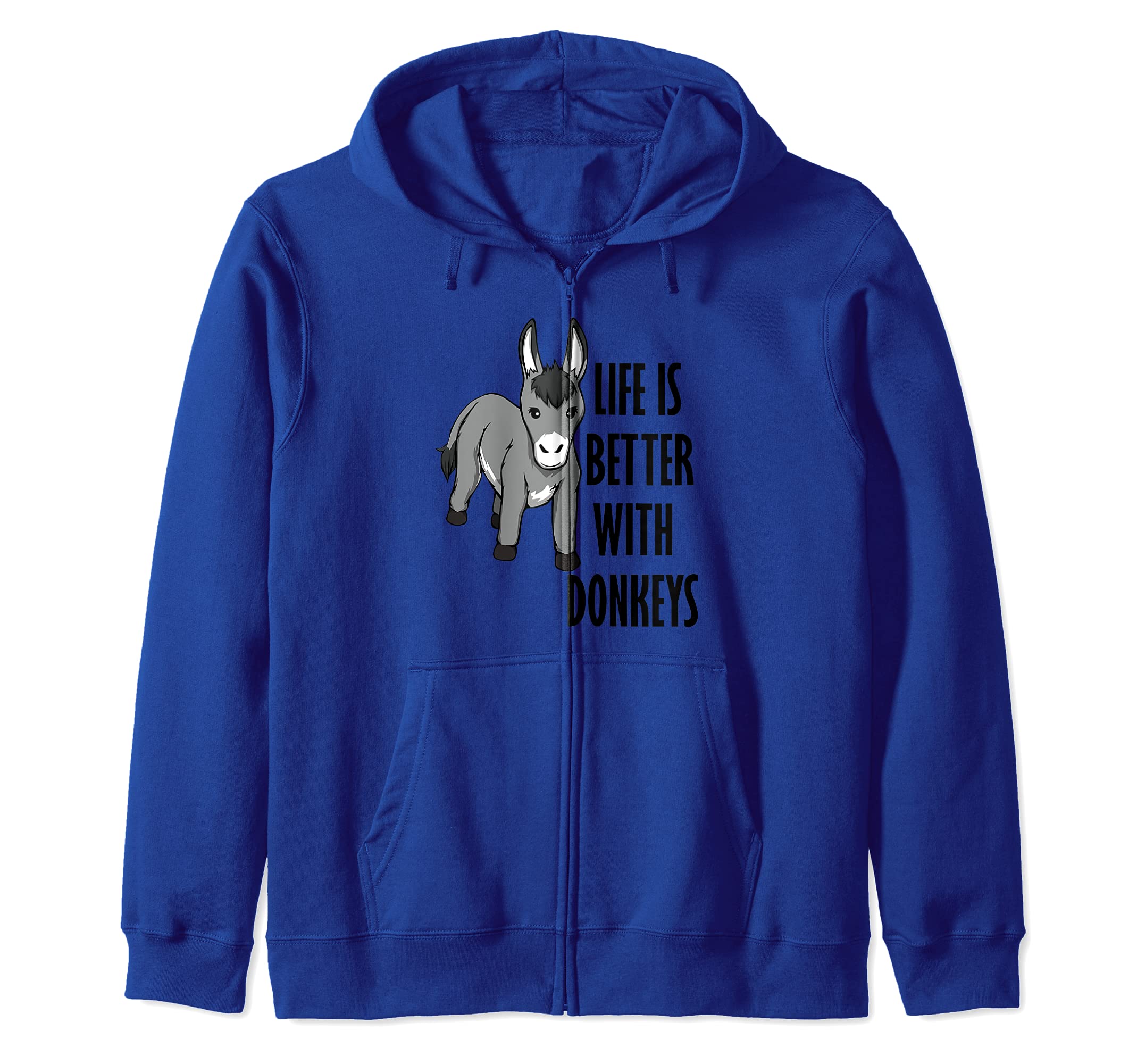 Ironic Life With Baby Donkey Mule Zip Hoodie