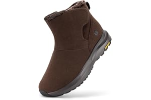 FitVille Mens Wide Winter Boots Thick Fur Lined Boots Lightweight Winter Wide Width Boots Outdoor Mens Snow Boots