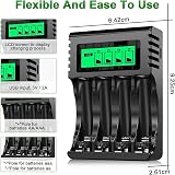 POWEROWL 4-Slot AA AAA Battery Charger with LCD Display 5V 2A Independent view 8