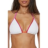 Trina Turk Women's Maori Triangle Bikini Top, Adjustable, Tie Back, Swimwear Separates