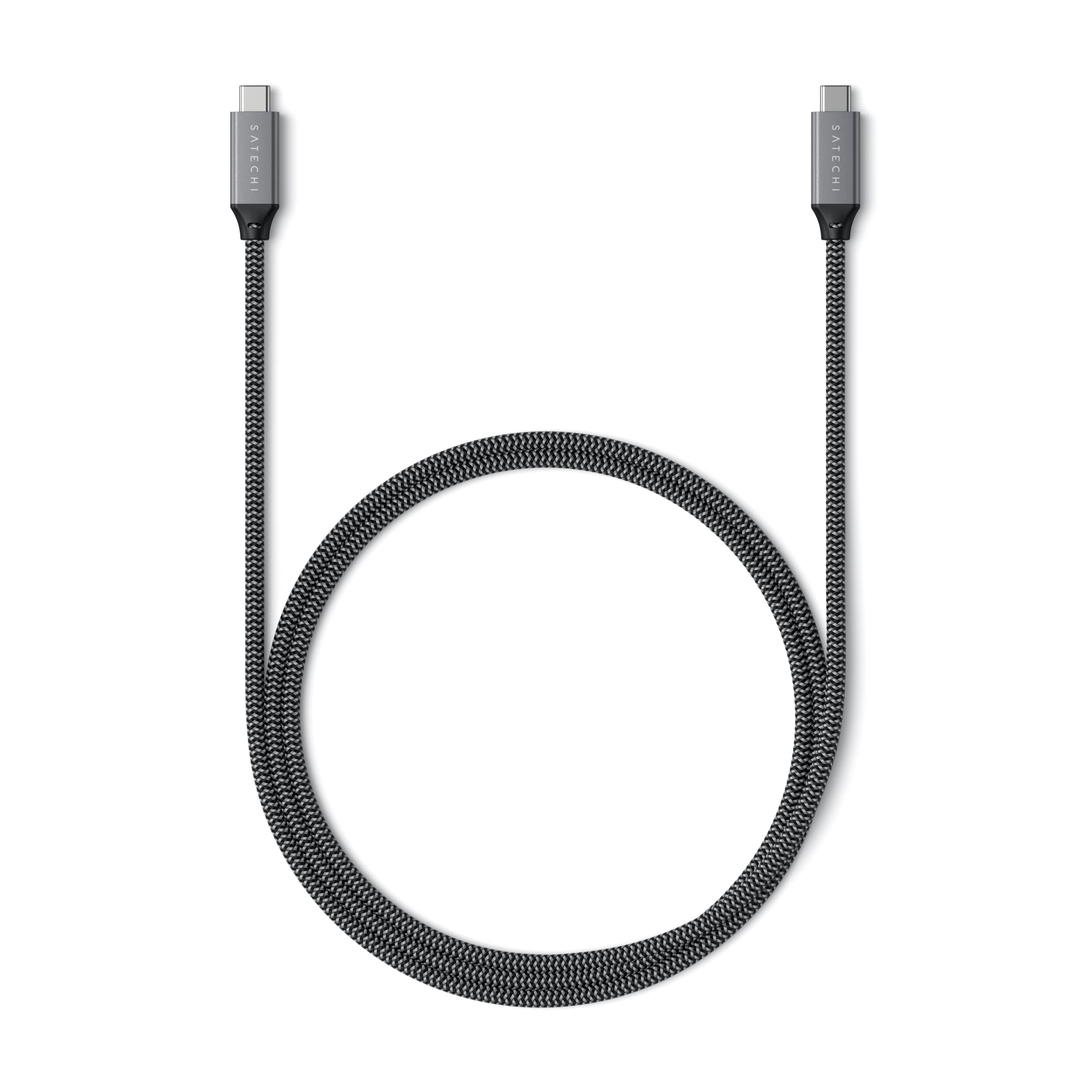 Satechi USB-C to USB-C Cable, USB4 Cable with 100W Power Delivery, up to 8K at 60Hz, 40Gbps Data Transfer, for MacBook, iPhone 17/16/15, iPad and More - 30in/80cm
