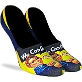 Good Luck Sock Women's Rosie the Riveter No-Show Invisible Socks, Adult