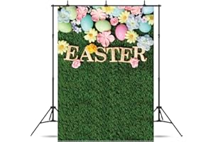 Dudaacvt 5x7ft Happy Easter Backdrops Easter Colorful Eggs Backdrop Children Kids Adult Easter Party Decorations Banner