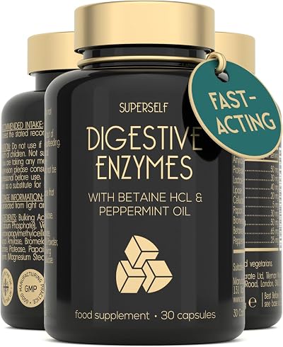 SuperSelf Digestive Enzymes with Betaine HCL 30 Caps UK Made