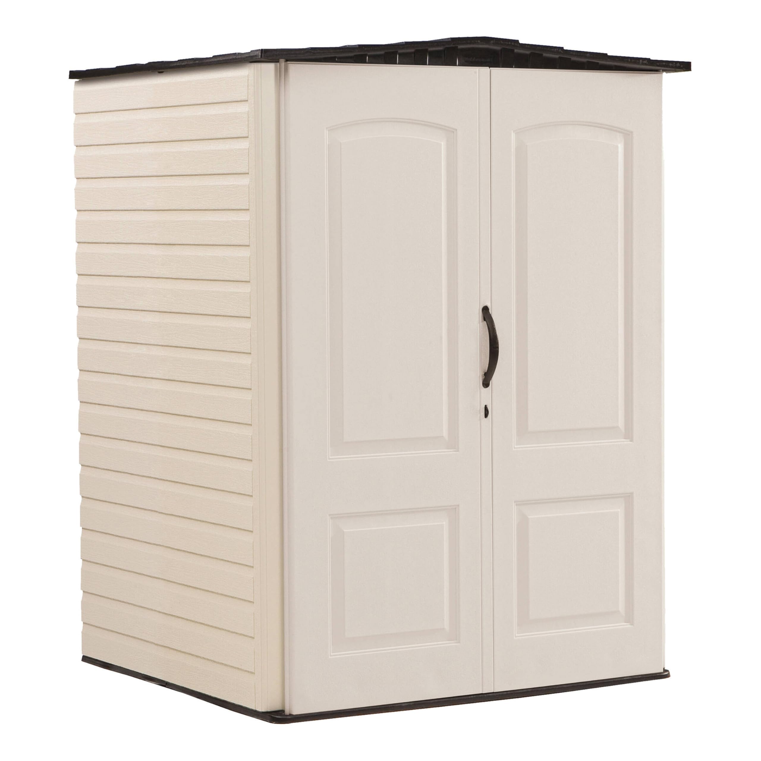 Photo 1 of ***FACTORY SEALED***
***TRUCK/TRAILER PICKUP ONLY***
Rubbermaid Large Vertical Resin Outdoor Storage Shed With Floor (5 x 6 Ft), Weather Resistant, Brown, Organization for Home/Backyard/Garden Tools/Lawn Mower/Bike Storage/Pool Supplies