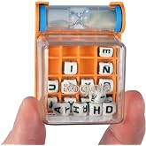 World's Smallest Boggle, Multi, 2 players | Miniature word game, timed family game, board game for kids and adults, made in China, Orange, Ages 6