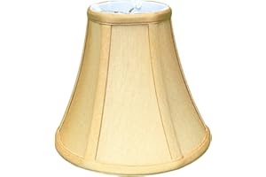 Royal Designs, Inc. True Bell Lamp Shade with Round Clip, Antique Gold, 4" x 8" x 7.25, BS-704RC-8AGL