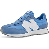 New Balance Unisex Kid 327 Lace (Big Kid), Analog Blue/Heron Blue, 3.5, Medium, Big Kid