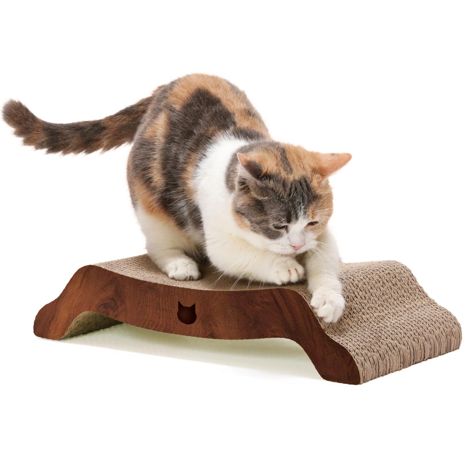 Hideaway Cat Scratcher Box – Extra Large Cardboard Scratcher & Lounge Bed For Indoor Cats, Reversible Design