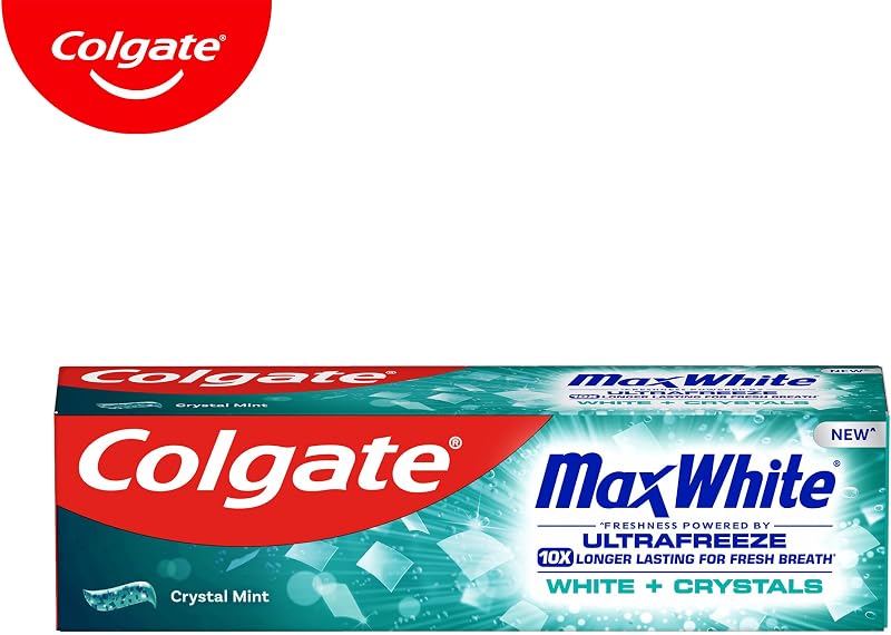 Max White Cristales Blancos, Pasta de Dientes Blanqueadora, 12x75ml