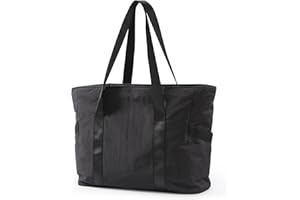 BAGSMART Women Tote Bag Large Shoulder Bag Top Handle Handbag with Yoga Mat Buckle for Gym, Work, School