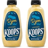 Koops Dijon Mustard, Smooth Tangy French Style Sauce, 12 Oz, Pack Of 2 | French Inspired Condiment For Chicken Pork Salmon Sandwiches Dressings Vinaigrettes Marinades Dipping Charcuterie Grilling