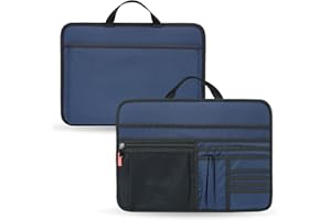 BAGGEX STORE Unisex Bag Briefcase Insert Organizer for Work Office File Document Laptop Storage Organizer (S, Navy)
