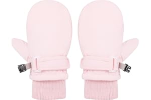 Slivery Color Toddler Gloves Baby Mittens Winter Warm Lined Fleece Gloves Waterproof Snow Baby Girls Mitten for Boys