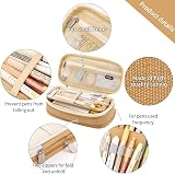 EASTHILL Big Capacity Pencil Case Linen Khaki 9x20 cm Storage Organizer view 3