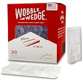 Wobble Wedge Flexible Plastic Shims, Leveling Wedges, Clear, 30-Pack | Flexible Clear Shims with Durable Non-slip Interlocking Design; Easy to Cut, Trim &amp; Shape, Multipurpose Leveling; Made in USA