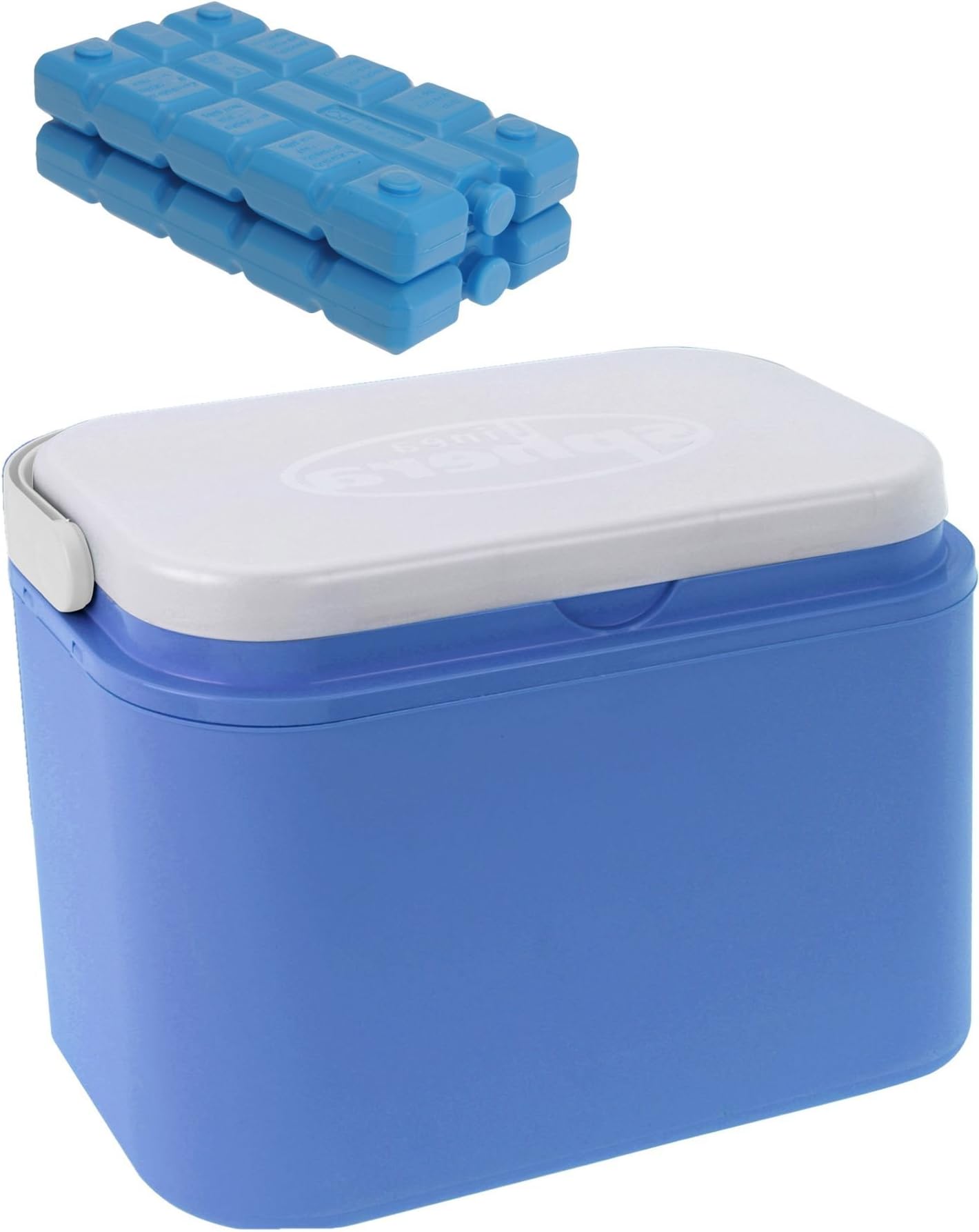 10Lt or 24Lt Family Insulated Cool Box Cooler Party Picnic Beach (24 Litre Box with Set of 2 Ice Bricks)