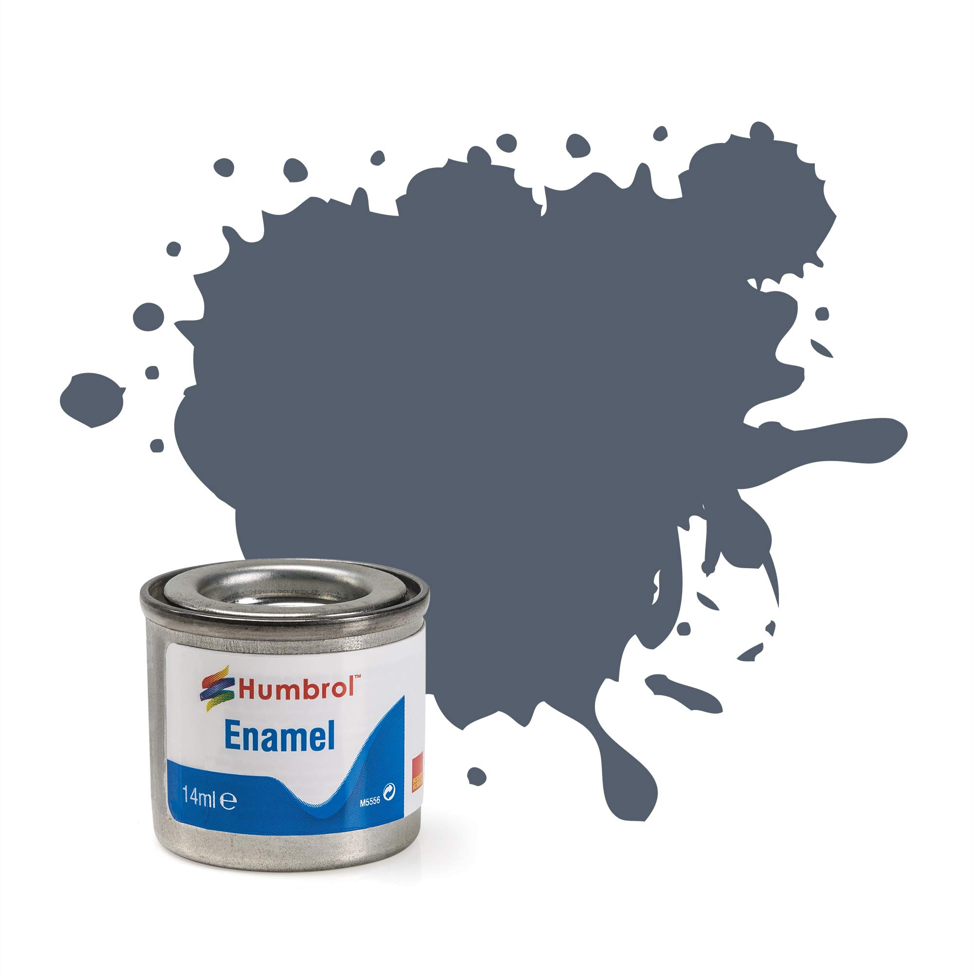 Humbrol Model Paint - AA0850 No 77 Navy Blue - Matt - Tinlet No 1 (14ml), Enamel Paints for Models, Plastic, Metal, Wood, Glass, Ceramics and More, Enamel Touch Up Paint - Hobby Paint Tin for Craft