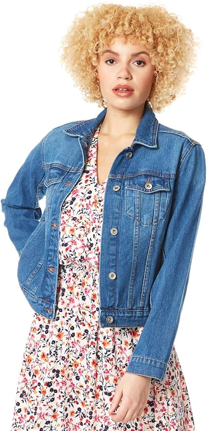 roman white denim jacket