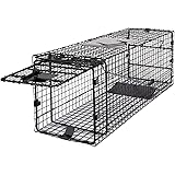 Humane Way Folding 32 Inch Live Humane Animal Trap - Safe Traps for All Animals - Raccoons, Cats, Groundhogs, Opossums - 32"x