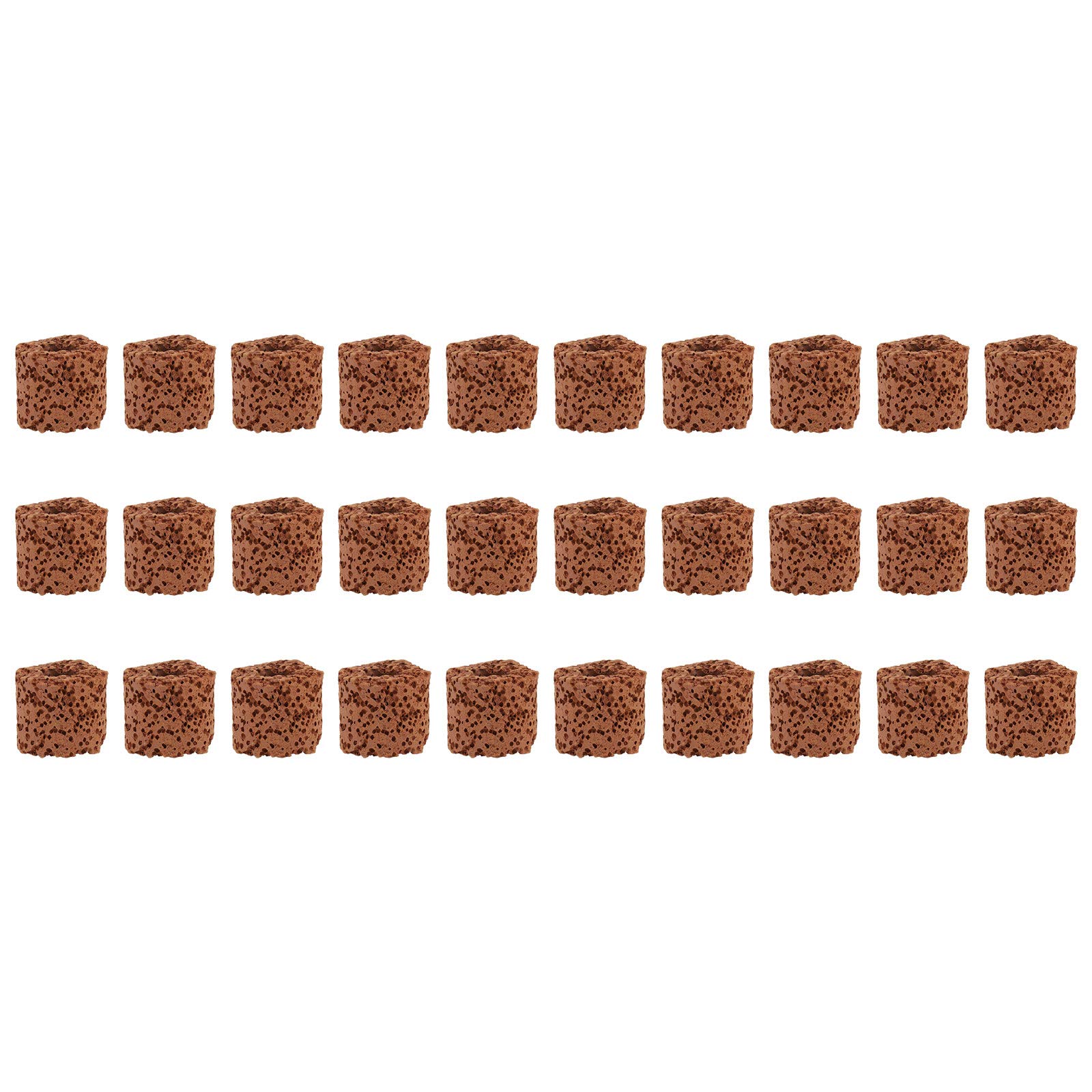 ULTECHNOVO Ceramic Aquarium Filter Ring, Water Plant Fixed Ring Plant Fixed Ring Pottery Ring Fish Tank Grass Ring (Dark Red) Pet Supplies 30pcs