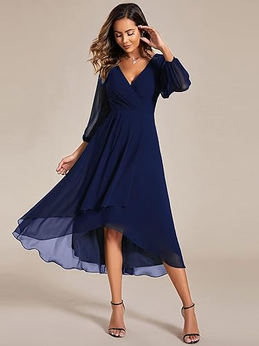 Navy Blue Cocktail Dress Amazon Cocktail Dress Slny Dresses Amazon Navy Blue  V Neck A Line