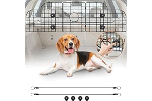 SEARCOOK Dog Car Barrier for SUV, Cars, Vehicles and Truck Cargo Area, Universal Adjustable Heavy-Duty Pet Divider, Dog net with Feeding Opening for Long Travel, Cargo Barrier
