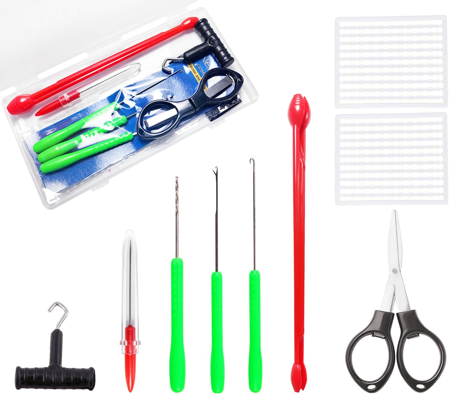 Baiting Needle for Carp Bait Rig: 8-in-1 Hair Rig Making Tool Kit Carp Fishing Equipment